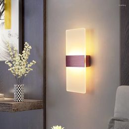 Applique Led acrylique lumière corps en aluminium maison salon toile de fond chambre chevet intérieur extérieur éclairage Wandlamp