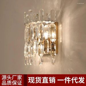 Applique LED Applique Luminaire coréen chambre décor salle à manger ensembles salle de bain lumière rétro Antique en bois poulie lecture