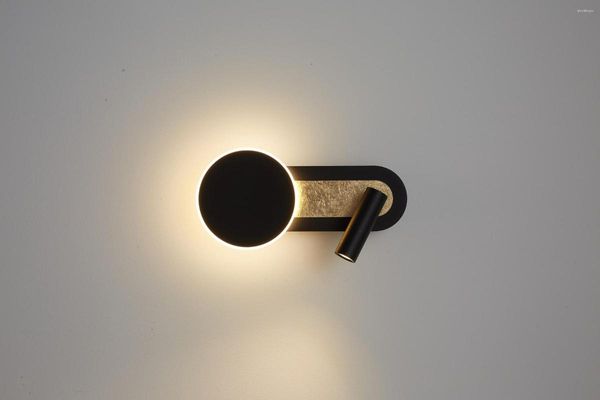 Applique LED Chambre Chevet Avec Interrupteur Spot Lumière Décoration Fond Étude Lecture El Simple