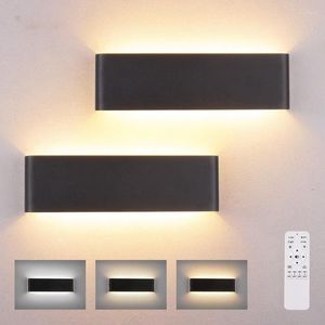 Wandlamp LED Nachtkastje 2.4G Intelligente afstandsbediening Drie kleuren dimmen Slaapkamer El Decoratie Verlichting Strip