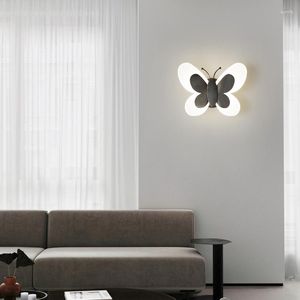 Wandlamp LED Vlinder Driekleurige Lichtbron Moderne Mode Woonkamer Slaapkamer Nachtkastje Achtergrond Decoratie Zwart Goud