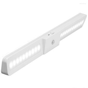 Lámpara de pared, luz LED para armario, 20 luces inalámbricas recargables para debajo del armario, Sensor de movimiento nocturno para mostrador de dormitorio