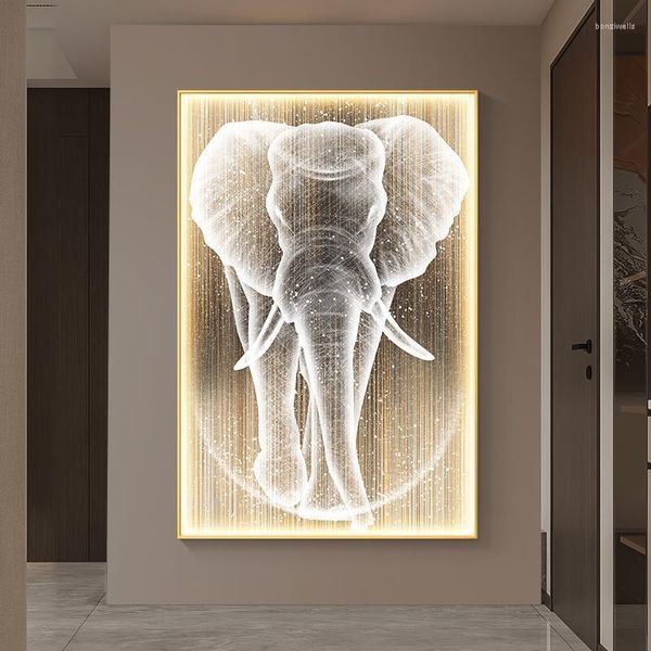 Applique LED Creative Moderne De Luxe Décoration Peinture Éléphant Salon Canapé Fond