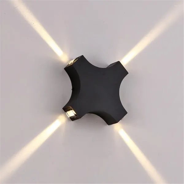 Lámpara de pared LED Cruz Creativa Estrella Efecto de luz Fondo Ktv Club Forma Haz El Exterior Impermeable