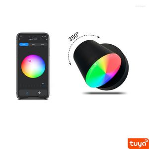 Lampe murale LED GRAFFITI Intelligent imperméable Outdoor Single Head Light RGB Atmosphère Creative Asle Spotli