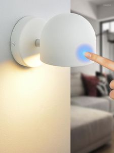 Wandlamp led binnenlampen aanraken dimmen licht zwart witte el gangpad slaapkamer bedkamer lees sconce