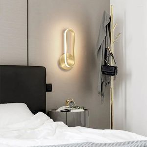 Wandlamp Led Interieur Zwart Goud Wit El Slaapkamer Woonkamer Nachtkastje Gangpad Verlichting Decor Blaker