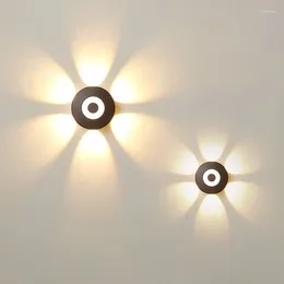 Lámpara de pared Luz LED Iluminación circular creativa Interior Colgante para exteriores Techo Sala de estar Baño Porche Decoración