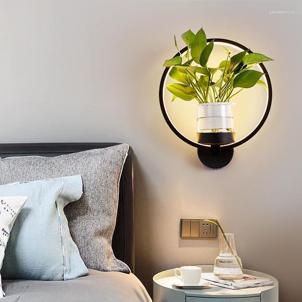 Applique murale lumière LED pour salon chambre éclairage Luminaire Wandlamp applique peut être placé plante