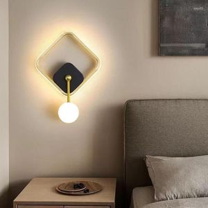 Wandlamp LED Licht Goud Zwart Luxe Woonkamer Slaapkamer Nachtkastje Gangpad Trap Achtergrond Interieur Decor