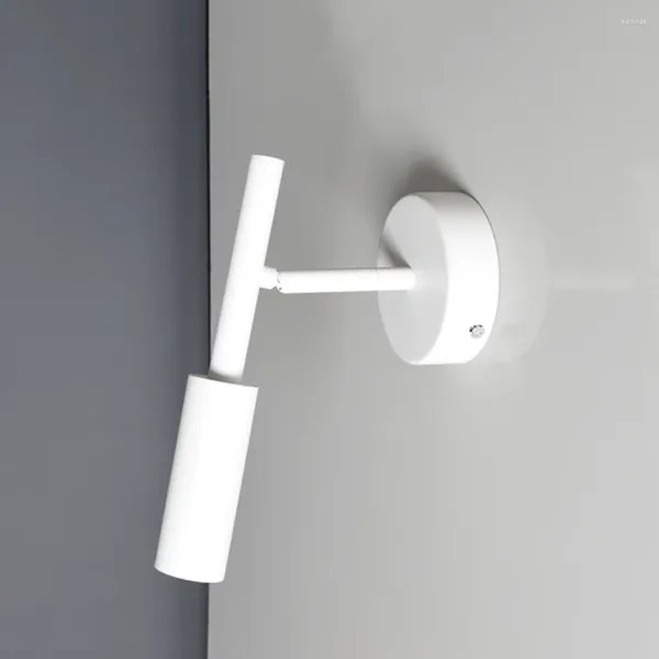 Applique murale LED lumière maison chambre tête de lit lecture nuit 3W noir blanc corps en aluminium lampes montées en Surface