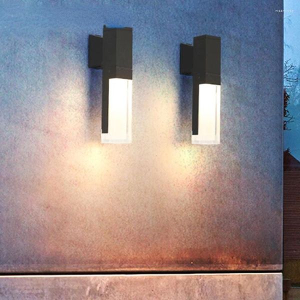 Applique murale LED pour usage extérieur ou intérieur. Applique moderne noire. Étanche IP65. Durable pour la décoration de la maison du garage du porche