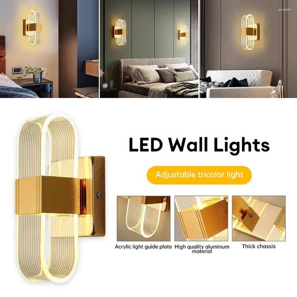 Lampe murale LED Lumière Éclairage intérieur Éclairage pour maison Décoration Décoration Chambre Corridor Miroir de luxe Miroir nordique