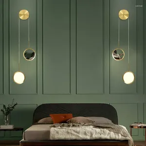 Lampe murale LED Light Mirror Mirror salle de bain intérieur pour la décoration intérieure du salon de décoration moderne nordique