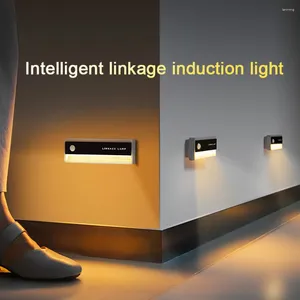 Lampe à lampe murale LEDS 2 luminosité réglable Capteur de placard sans fil Capteur d'escalier rechargeable étape pour le couloir