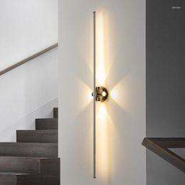Wandlamp Led lang 360 graden draaibaar licht voor slaapkamer woonkamer opbouw trap TV bank achtergrondverlichting