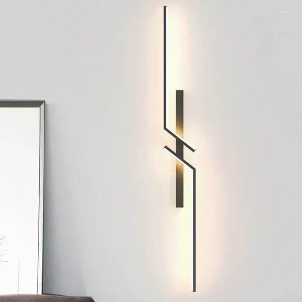 Applique LED moderne longue barre Scone décor à la maison salon chambre minimaliste lumière chevet fond éclairage intérieur