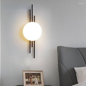 Lámpara de pared LED Nordic Interior dormitorio de cama Bedside Light Sala de estar Lámparas Corredor Lámparas decorativas
