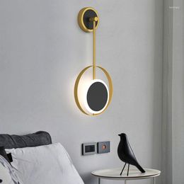 Lámpara de pared Led, luz Interior nórdica, decoración de arte Simple de lujo, hogar moderno, sala de estar, pasillo, mesita de noche, ambiente La