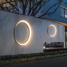 Applique murale LED extérieure étanche paysage moderne porche lumière extérieure jardin Villa lune appliques en acier inoxydable