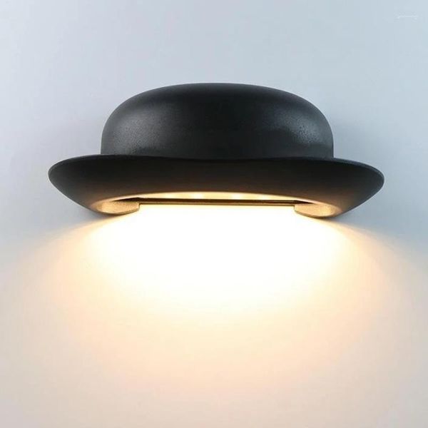 Applique murale LED extérieure étanche chapeau de paille lumières créatives simples couloir intérieur El décoration maison