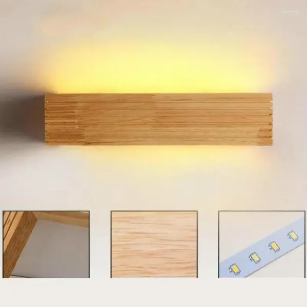 Lámpara De pared Led Sconce luces interiores para el hogar barra moderna espejo luz Luminarias De Interior lámparas De madera iluminación De Loft