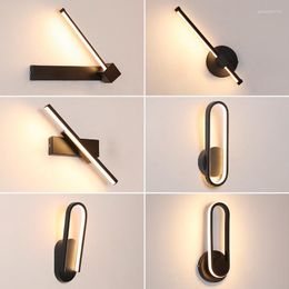 Wandlamp LED Eenvoudige roteerbare Scandinavische creatieve woonkamer achtergrond slaapkamer bedkamer lampen thuisdecoratie