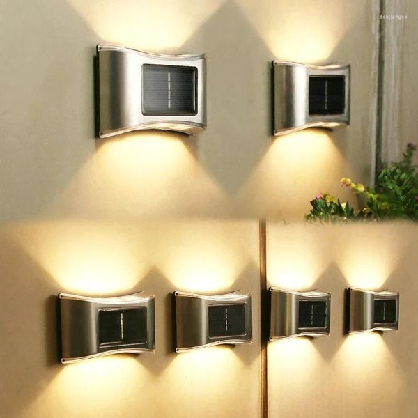 Applique murale LED solaire extérieure IP65 éclairage étanche utilisé pour la clôture de pont cour porte d'entrée paysage allée décoration lumière