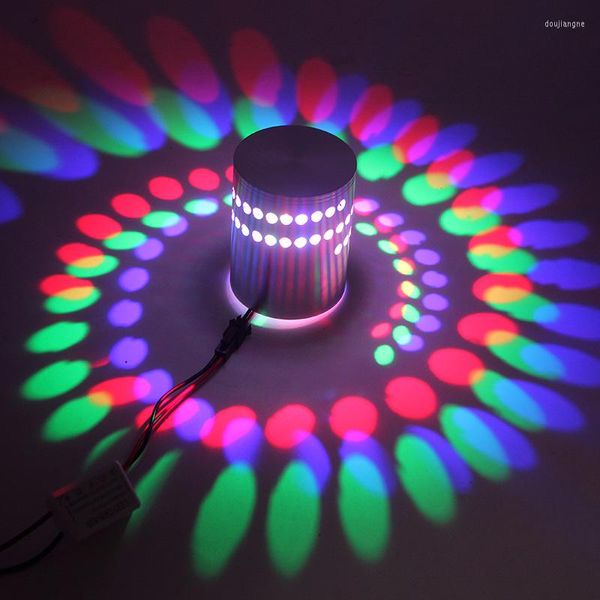 Applique LED trou en spirale lumière décorative 7 couleurs avec télécommande rvb adapté pour Hall KTV Bar décoration de la maison Art