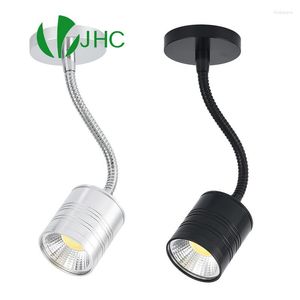 Lámpara de pared, focos Led, 7W, COB, AC12V, 230V, tubo Flexible, lámparas de techo, luz de pista de manguera para escaparate de joyería, mostrador/exposición