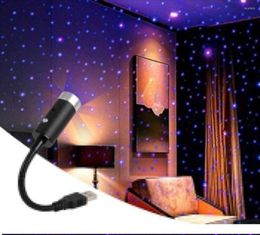 Wandlamp LED STARRY Sky Night Light 5V USB Powered Galaxy Star Projector voor autokamer plafondlampen decor plug en spelen