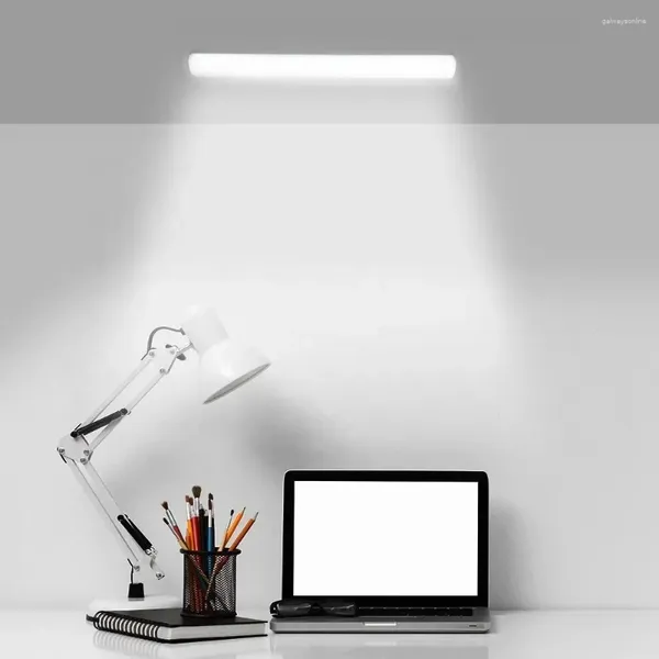 Lámpara de pared Tubo LED Techo 40 cm Luz de listón Blanco Negro 18 W Montaje en superficie lineal para gabinete Baño