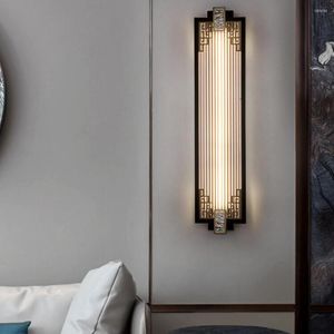 Muurlamp gloeilamp Chinese stijl Zen Trap Galway Koperen slaapkamer Bedside