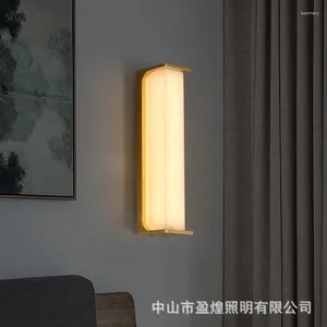 Muurlamp licht luxe koper marmeren woonkamer lamp postmoderne minimalistische sfeer trap gangpad slaapkamer bed lide l