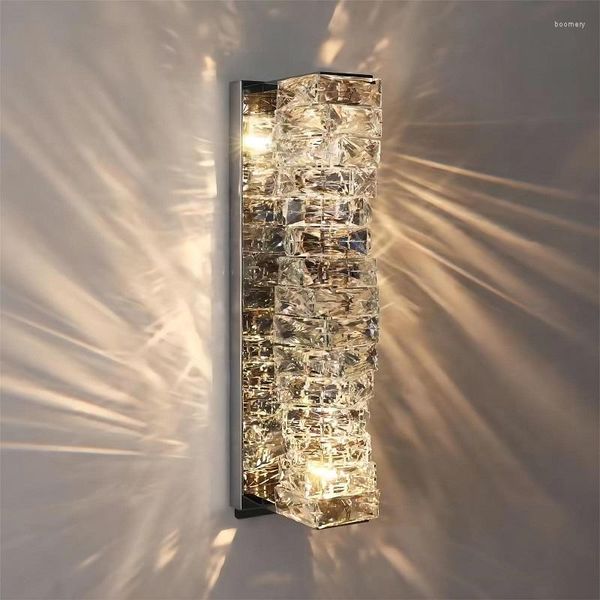 Lámpara de Pared Luz Lujo Cristal Led Villa El Moderno Estilo Loft Simple Casa de Campo