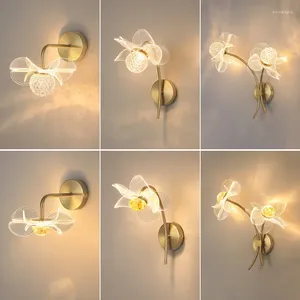 Wandlamp licht luxe moderne led bloemstijlen indoor verlichtingskamer decor slaapkamer bedkamer living armatuur