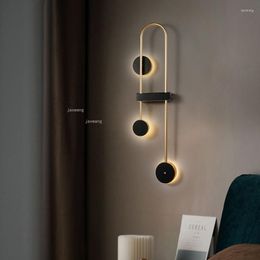 Wandlamp licht luxe Noordse LED -lampen Modern naast slaapkamer SCONCES LICHTING Decor binnenkeukenarmaturen