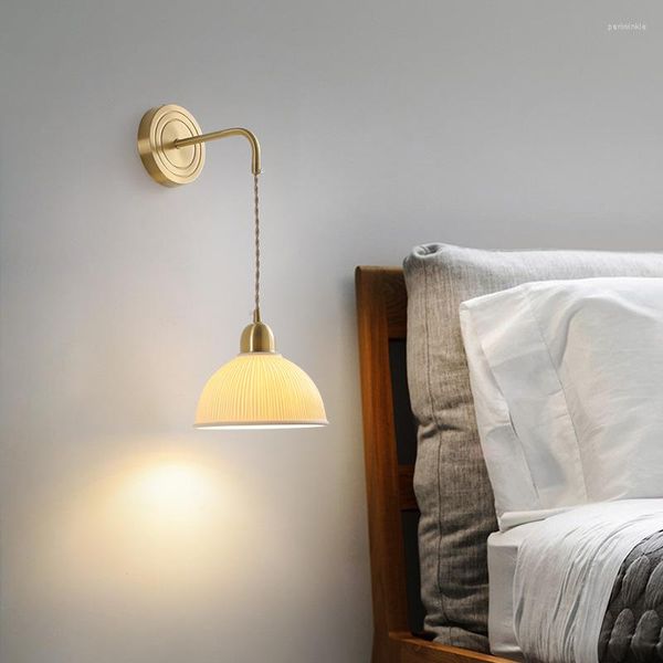 Lámpara de pared Ligera personalidad LED LED Copper dormitorio