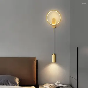 Lampe à lampe murale Applique de luxe Modern Bedroom Bedroom Decoer Decoration Aisle Escalier Halway LED LUMIRES