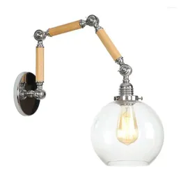 Wandlamp Loft Bar 1 Pc Hout Lampen Glas Make Led Licht Retro Slaapkamer Hal Indoor Lampenkap Blaker E27 home Verlichting