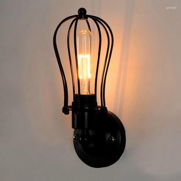 Lámpara de pared Loft Vintage nostálgico industria americana pomelo Edison aplique baño dormitorio espejo decoración del hogar iluminación moderna