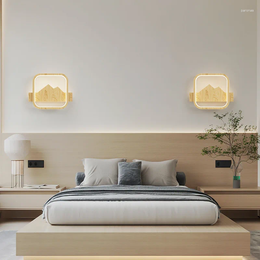 Lâmpada de parede Long Sconces Modern Led Rústico Interior Luzes Coreanas Decoração de Quarto Home Bed Switch