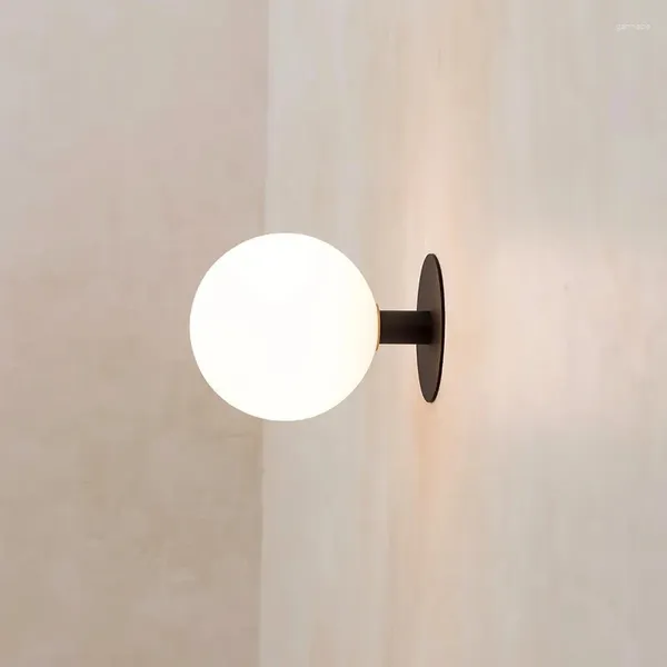 Lámpara de pared Apliques largos Luz azul retro Cabeza de cama inteligente Iluminación impermeable para baño