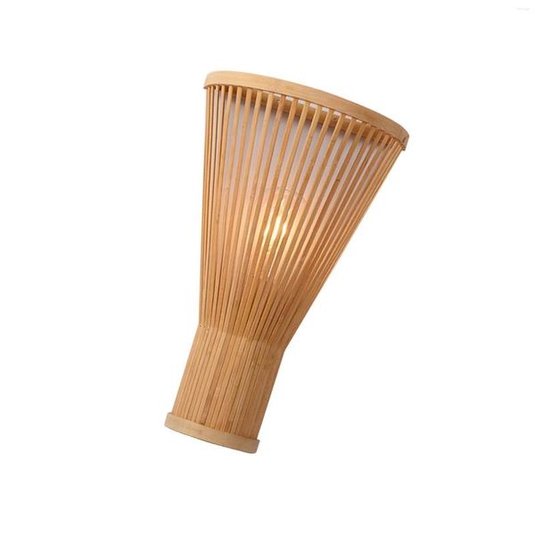 Applique murale longue durée de vie en bambou suspendue pour atmosphère tissée délicate, lustre en bois pour Bar