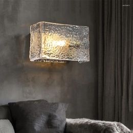Lampe murale Luxury Crystal Glass Light Water Ripple Art Decor Lights Lights El Living Bedside Fond Corridor LED