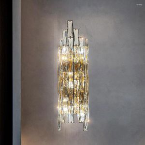 Wandlamp Luxe Design Woonkamer Kristallen Verlichting Moderne Blaker AC110V 220V Glans Led Slaapkamer Cristal Lampe Hal Verlichting