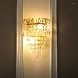 Wandlamp Luxe Goud K9 Kristal Modern Interieur Decoratie Verlichtingsarmatuur Woonkamer Achtergrond El Slaapkamer LED