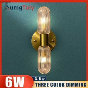 Wandlamp Luxe LED-wandlampen voor woonkamer Slaapkamer Eenvoudige koperen blaker Home Decor Binnenverlichting Eetkamer Achtergrond Trap