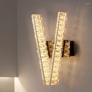 Wandlamp Luxe Minimalistische Kristallen Slaapkamer Nachtkastje Woonkamer Decoratie Trap Tv Achtergrond Binnenverlichting Voor Thuis