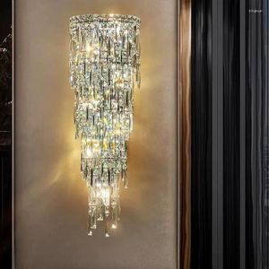 Lampe murale Luxury Noble Crystal Lampes Salon Decoration Aménagement paysager Corridor Éclairage Éclairage